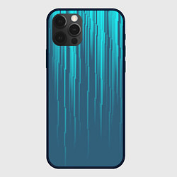 Чехол для iPhone 12 Pro Max Абстракция вертикальные линии, цвет: 3D-черный