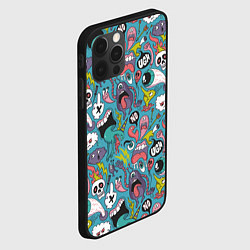 Чехол для iPhone 12 Pro Max Тьфу ты монстры, цвет: 3D-черный — фото 2