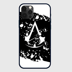 Чехол iPhone 12 Pro Max Assassins Creed logo краски