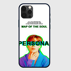 Чехол для iPhone 12 Pro Max BTS Jimin Persona - кто я иероглифами, цвет: 3D-черный