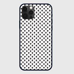 Чехол для iPhone 12 Pro Max Паттерн с черепами, цвет: 3D-черный