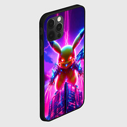 Чехол для iPhone 12 Pro Max Neon horror - cyber Pikachu, цвет: 3D-черный — фото 2