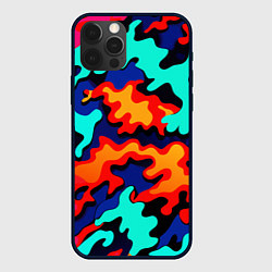 Чехол iPhone 12 Pro Max Разноцветный кислотный камуфляж