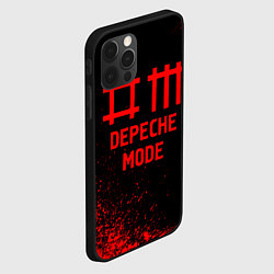 Чехол для iPhone 12 Pro Max Depeche Mode - red gradient, цвет: 3D-черный — фото 2