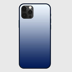 Чехол iPhone 12 Pro Max Бело синий градиент