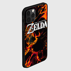 Чехол для iPhone 12 Pro Max Zelda red lava, цвет: 3D-черный — фото 2