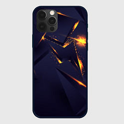 Чехол iPhone 12 Pro Max Золотые неоновые плиты