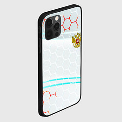Чехол для iPhone 12 Pro Max Герб РФ броня текстура, цвет: 3D-черный — фото 2