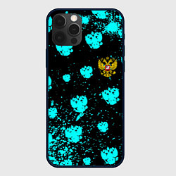 Чехол iPhone 12 Pro Max Герб текстура РФ