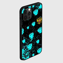 Чехол для iPhone 12 Pro Max Герб текстура РФ, цвет: 3D-черный — фото 2