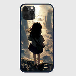 Чехол для iPhone 12 Pro Max Девушка и город, цвет: 3D-черный