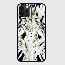 Чехол для iPhone 12 Pro Max Black and white abstraction, цвет: 3D-черный