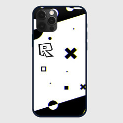 Чехол для iPhone 12 Pro Max Roblox pattern game, цвет: 3D-черный