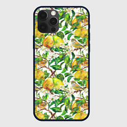 Чехол для iPhone 12 Pro Max Груша и птичка зеленушка, цвет: 3D-черный