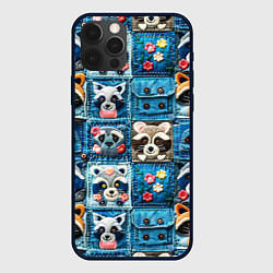 Чехол для iPhone 12 Pro Max Пэчворк с энотами, цвет: 3D-черный