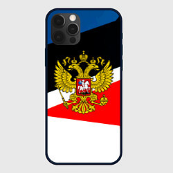Чехол для iPhone 12 Pro Max Спортивная геометрия герб, цвет: 3D-черный