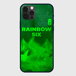 Чехол iPhone 12 Pro Max Rainbow Six - green gradient посередине