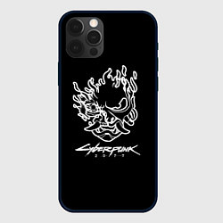 Чехол iPhone 12 Pro Max Cyberpunk 2077 white