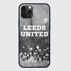 Чехол iPhone 12 Pro Max Leeds United - grey gradient посередине