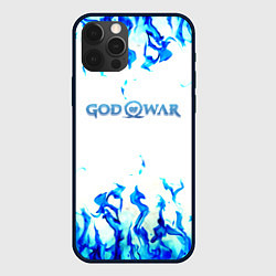 Чехол iPhone 12 Pro Max God of War синий огонь