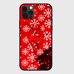 Чехол iPhone 12 Pro Max Elder Scrolls winter steel