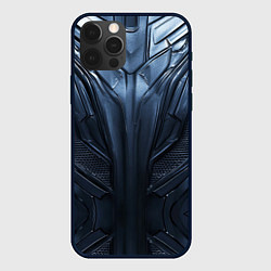 Чехол для iPhone 12 Pro Max Металлический карбон, цвет: 3D-черный