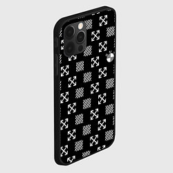 Чехол для iPhone 12 Pro Max BMW pattern, цвет: 3D-черный — фото 2