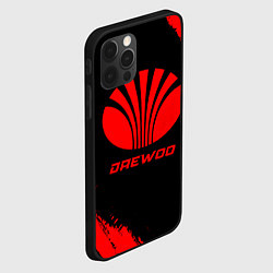 Чехол для iPhone 12 Pro Max Daewoo - red gradient, цвет: 3D-черный — фото 2