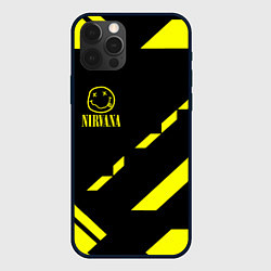 Чехол для iPhone 12 Pro Max Nirvana geometry yellow, цвет: 3D-черный