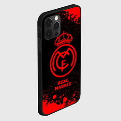 Чехол для iPhone 12 Pro Max Real Madrid - red gradient, цвет: 3D-черный — фото 2