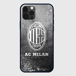 Чехол iPhone 12 Pro Max AC Milan - grey gradient