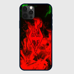 Чехол iPhone 12 Pro Max Skyrim fire steel