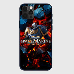 Чехол iPhone 12 Pro Max Warhammer 40000 space marine 2 ультрамарин в броне