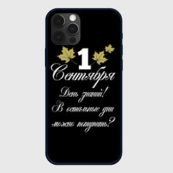 Чехол для iPhone 12 Pro Max 1 сентября - День знаний, цвет: 3D-черный