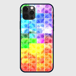 Чехол для iPhone 12 Pro Max Brawl stars neon pattern logo, цвет: 3D-черный