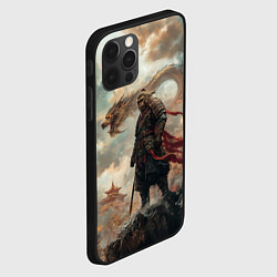 Чехол для iPhone 12 Pro Max Wukong и дракон, цвет: 3D-черный — фото 2