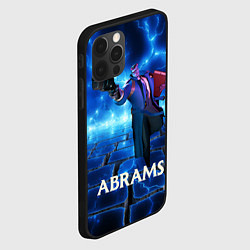 Чехол для iPhone 12 Pro Max Deadlock Abrams синие молнии, цвет: 3D-черный — фото 2