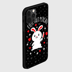 Чехол для iPhone 12 Pro Max Cute but psycho bunny, цвет: 3D-черный — фото 2