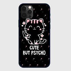 Чехол iPhone 12 Pro Max Cute but psycho cat