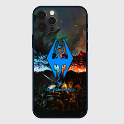 Чехол iPhone 12 Pro Max Skyrim драконы