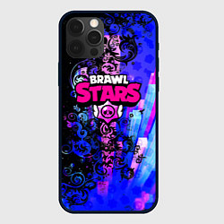 Чехол iPhone 12 Pro Max Brawl stars neon abstraction