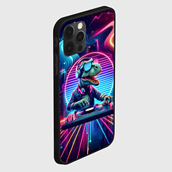 Чехол для iPhone 12 Pro Max Dino DJ - neon glow, цвет: 3D-черный — фото 2