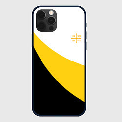 Чехол для iPhone 12 Pro Max Сокрушу пред ним врагов его малая желтая Ника Нико, цвет: 3D-черный