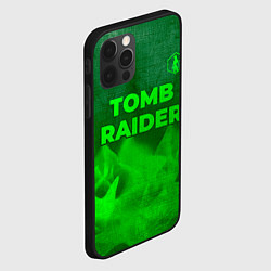 Чехол для iPhone 12 Pro Max Tomb Raider - green gradient посередине, цвет: 3D-черный — фото 2