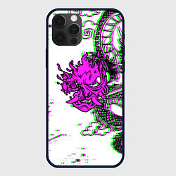 Чехол iPhone 12 Pro Max Cyberpunk neon dragon