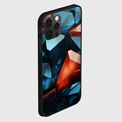 Чехол для iPhone 12 Pro Max Синие и янтарные камни, цвет: 3D-черный — фото 2