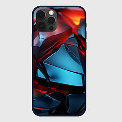 Чехол для iPhone 12 Pro Max Камни в красном освещении, цвет: 3D-черный