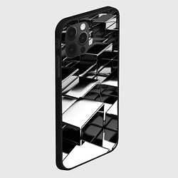 Чехол для iPhone 12 Pro Max Хромированные плиты, цвет: 3D-черный — фото 2