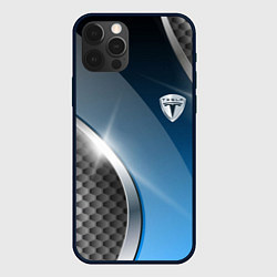 Чехол iPhone 12 Pro Max Tesla carbon steel