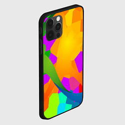 Чехол для iPhone 12 Pro Max Мозаика цветная, цвет: 3D-черный — фото 2